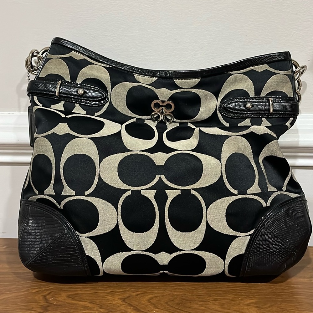 Coach Signature Colette Shoulder Hobo Bag